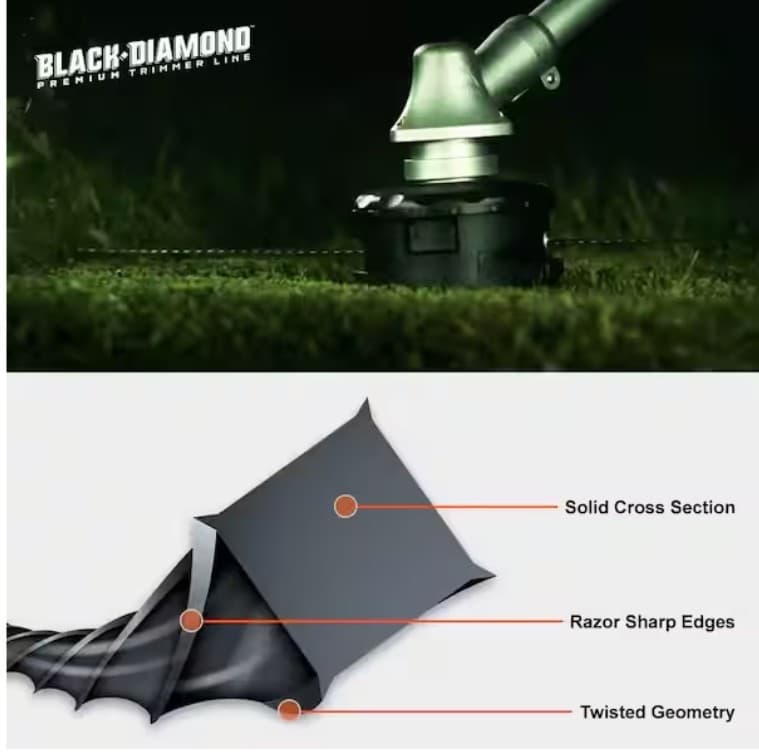 ECHO Black Diamond 0.095 in. x 885 ft. Trimmer Line Spool Unviersal Fit New - Thumbnail 2