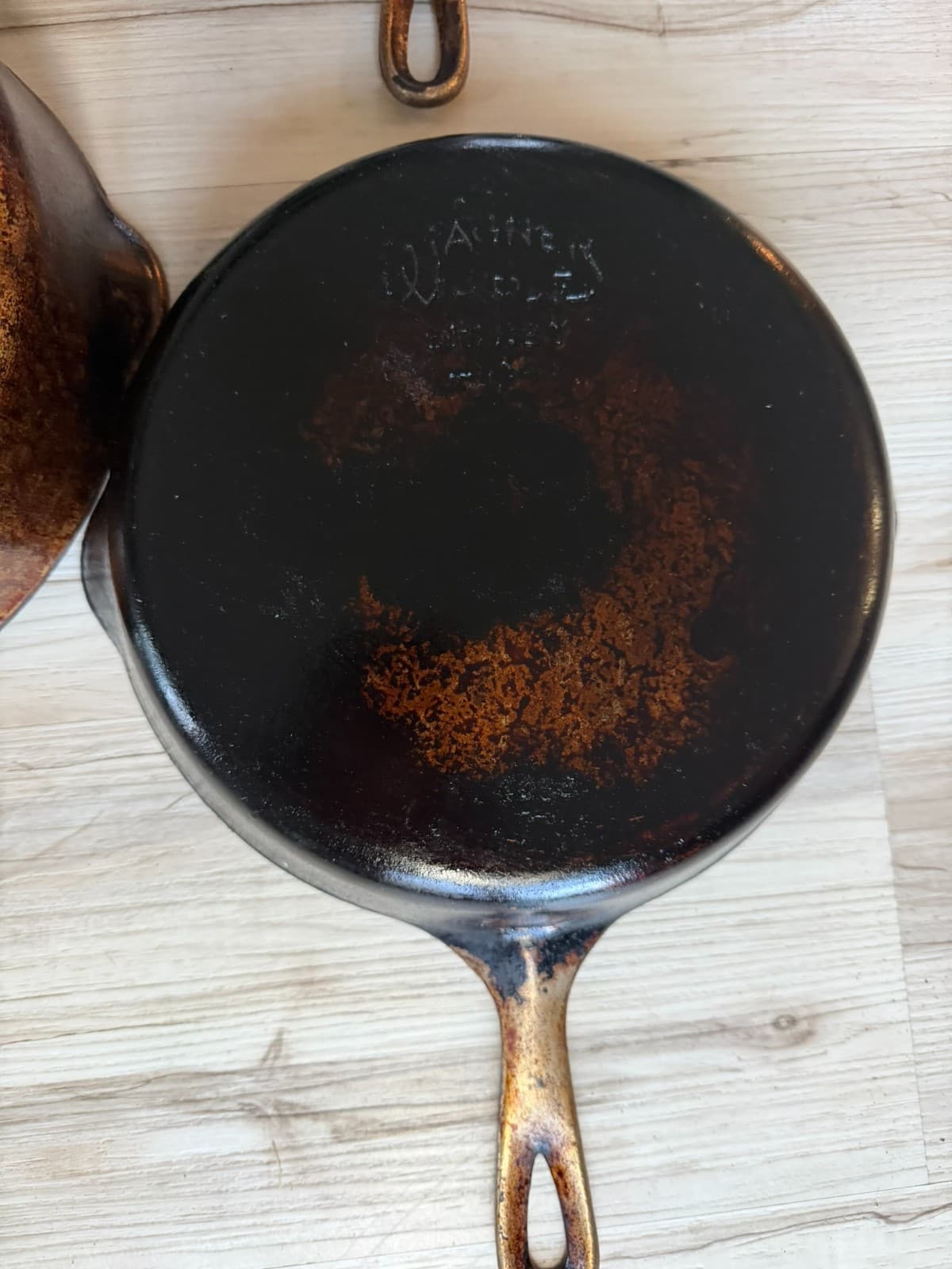 Vintage Wagner Ware Sidney O Cast Iron Skillet Lot- 4Pc Pans- Partially Restored - Thumbnail 4