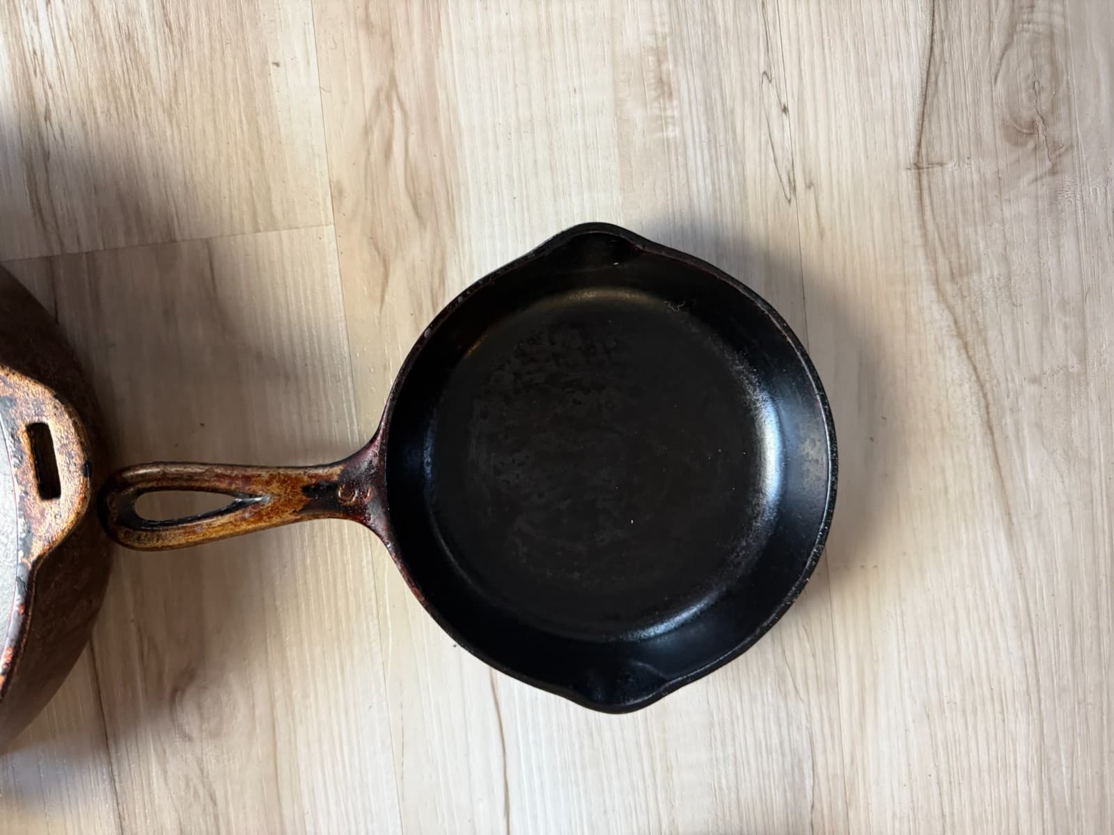 Vintage Wagner Ware Sidney O Cast Iron Skillet Lot- 4Pc Pans- Partially Restored - Thumbnail 10
