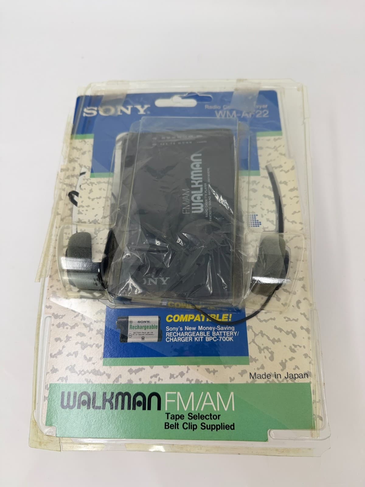 VTG Sony Walkman WM-AF22 AM/FM Cassette Player New Unused Original Open Package - Thumbnail 17