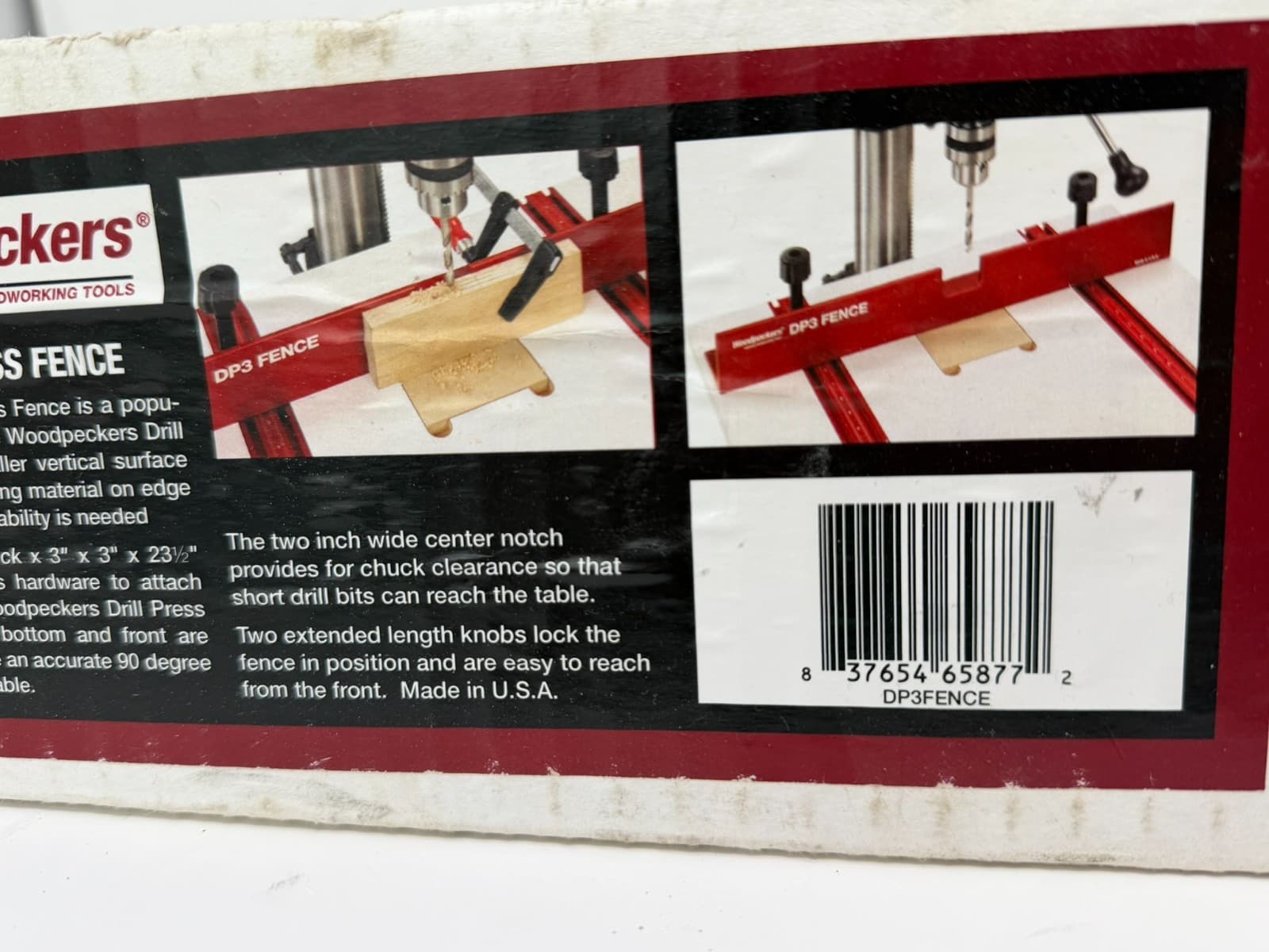 Woodpeckers DP3Fence Drill Press Fence (23.5x3x3 in) for Drill Press Table - Thumbnail 6