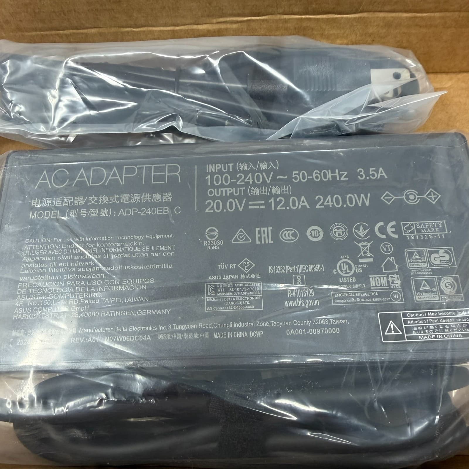 240W Charger ADP-240EB B C Genuine Asus ROG Laptop Power Supply AC Adapter Strix - Thumbnail 4