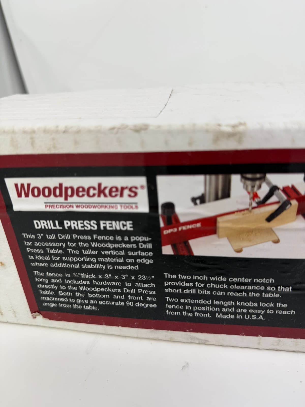 Woodpeckers DP3Fence Drill Press Fence (23.5x3x3 in) for Drill Press Table - Thumbnail 5