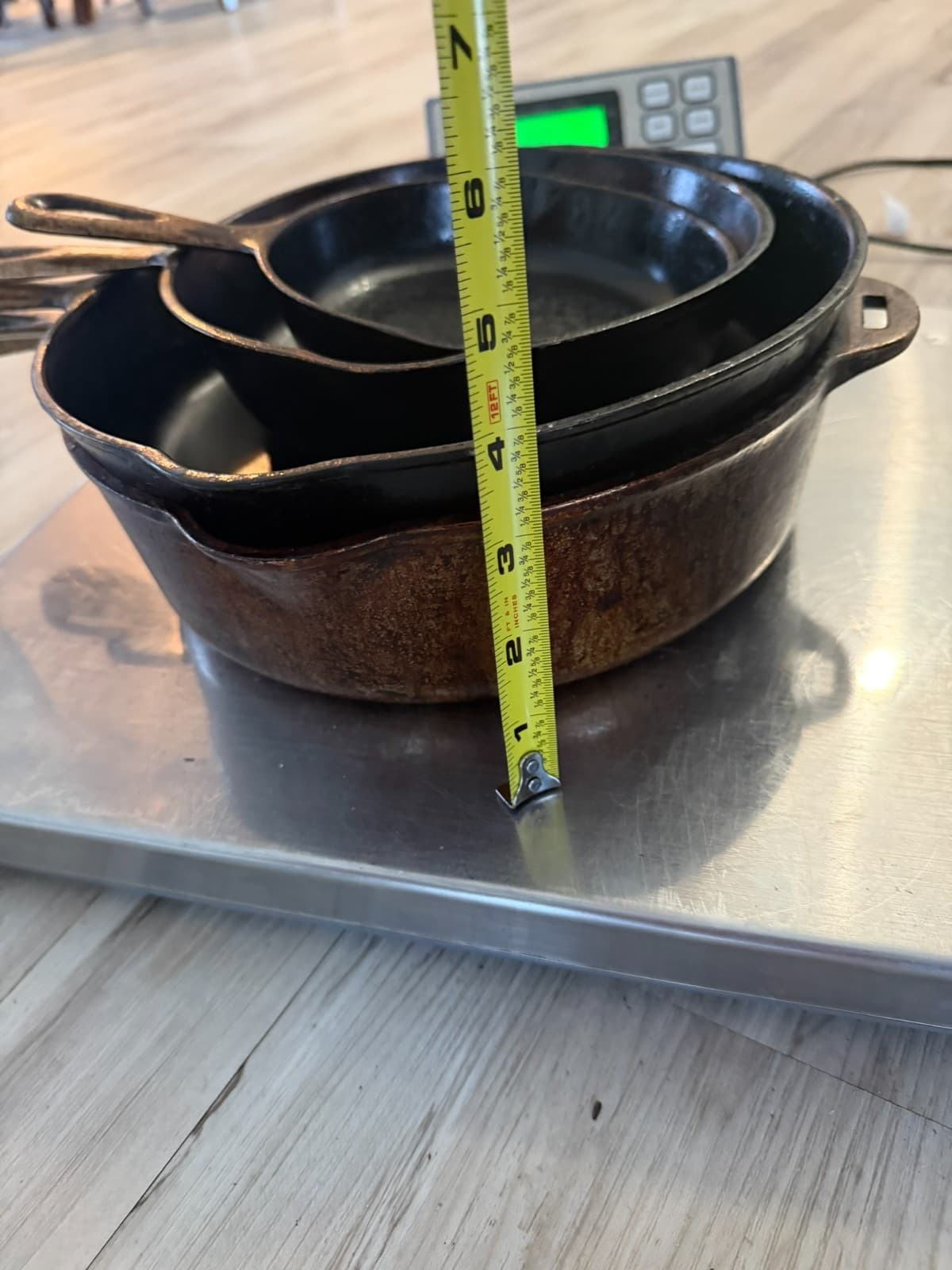 Vintage Wagner Ware Sidney O Cast Iron Skillet Lot- 4Pc Pans- Partially Restored - Thumbnail 21