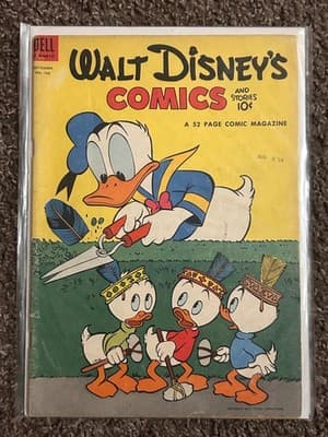 Walt Disney Comics No 168 Donald Duck 1954 Dell Vintage 10c Comic Book Rare - Image 1