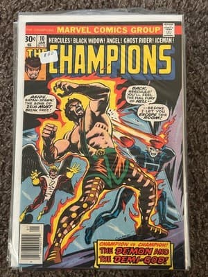 Marvel The Champions Comic Book #10 Jan 30c Hercules Ghost Rider Black Widow - Image 1