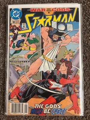 DC Comics Starman #38 Sep 1991 War of the Gods Cover The Gods Must Be Crazy - Image 1