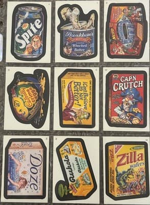 2006 Topps Wacky Packages (ANS3) Stickers Lot Capn Crutch Zilla Breakbones - Image 1