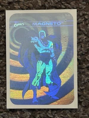 Marvel Hologram Cards MH2 - MH5 Set Magneto Silver Surfer Wolverine SpiderMan - Thumbnail 2