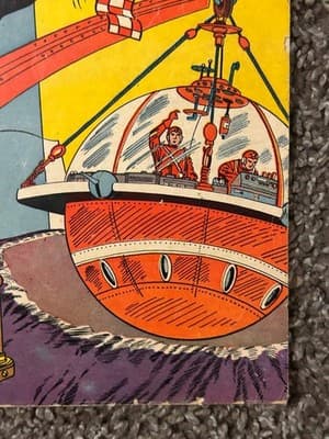 Jet Power Comic No.1 Reissue Sci-Fi Rocket Spaceship Vintage Yellow 10c Used - Thumbnail 4