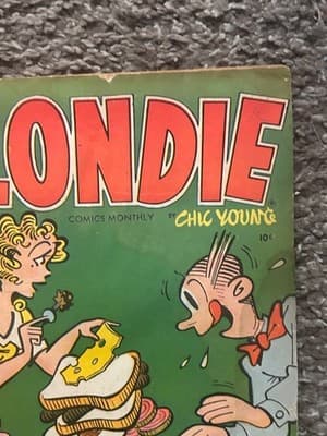 Blondie Comic No 46 Sept Chic Young Vintage 10c Collectible Spine Tears Creases - Thumbnail 4