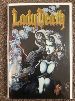 Lady Death Comic Book #1 Horror Fantasy Cover Art Bagged Rare Graphic 1995 - Image 1