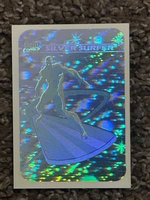 Marvel Hologram Cards MH2 - MH5 Set Magneto Silver Surfer Wolverine SpiderMan - Thumbnail 4