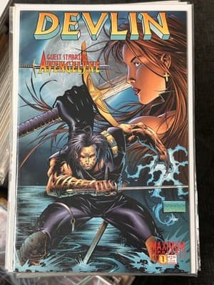 Devlin #1 Comic Book Guest Starring Avengelyne Maximum Press 1st Issue Bagged - Image 1