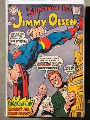 Supermans Pal Jimmy Olsen Comic Book DC No 109 March 12c Superman Cover Bagged - Image 1