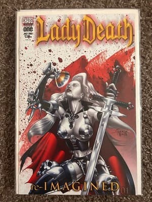 Lady Death re-IMAGINED #1 2002 Chaos Issue One Comic Book Boarded HiFi Art - Image 1