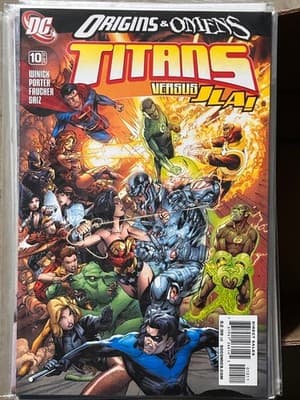 DC Comics Titans Versus JLA #10 Origins & Omens Comic Book Single Issue Direct - Image 1