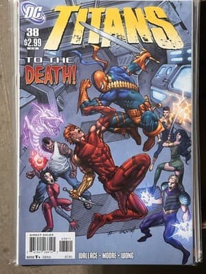 DC Titans #38 Comic 2011 To The Death Deathstroke Cover Wallace Moore Wong VF - Image 1