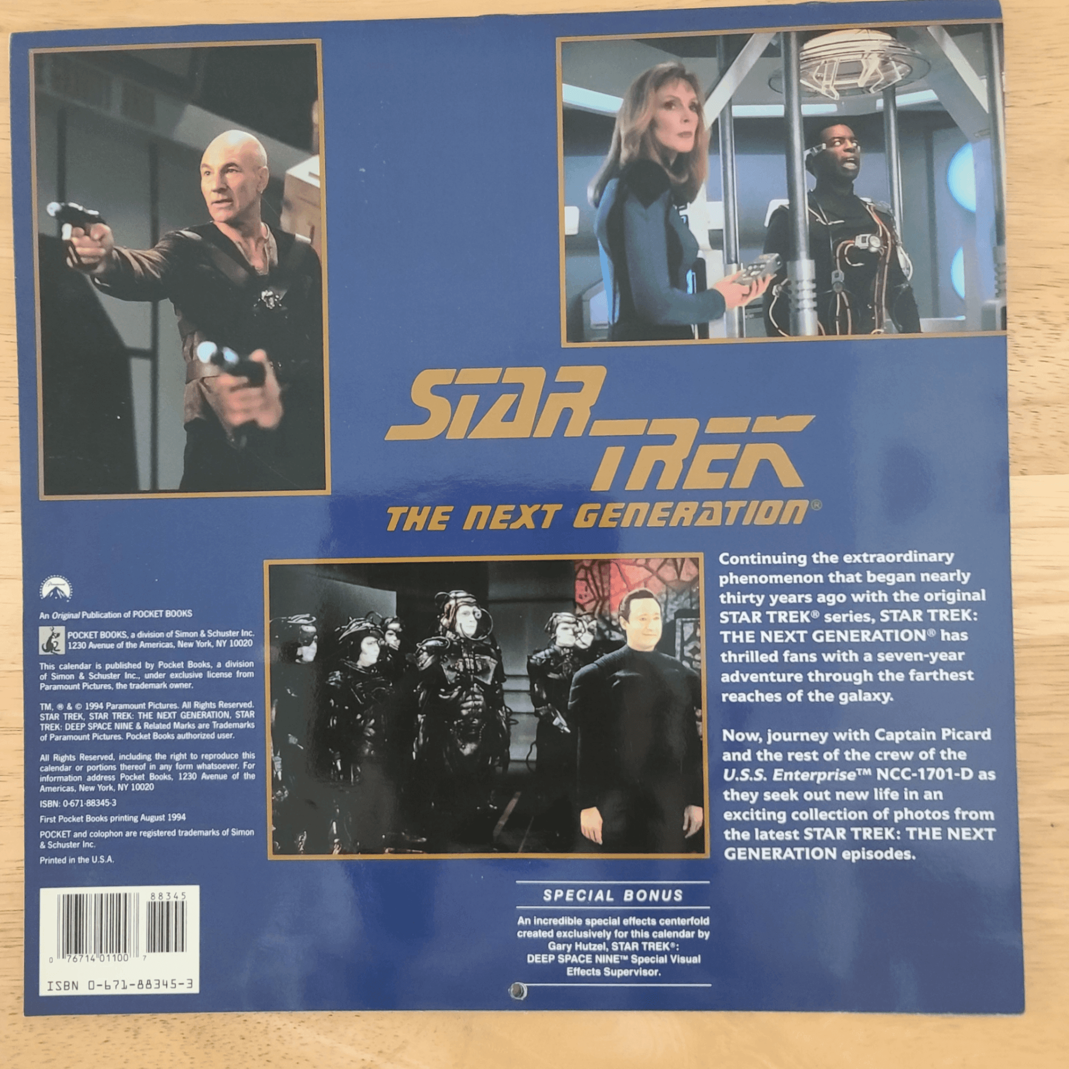 Star Trek The Next Generation 1995 Calendar - New, Never Opened - Thumbnail 2