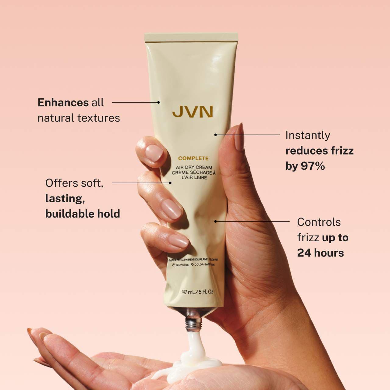 JVN Complete Air Dry Cream - Travel Size 1 Fl Oz/30 ML - New in Box! - Thumbnail 6