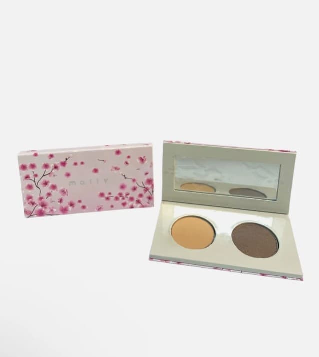 Mally Eyeshadow Duo with Mirror in Floral Compact - Image 1