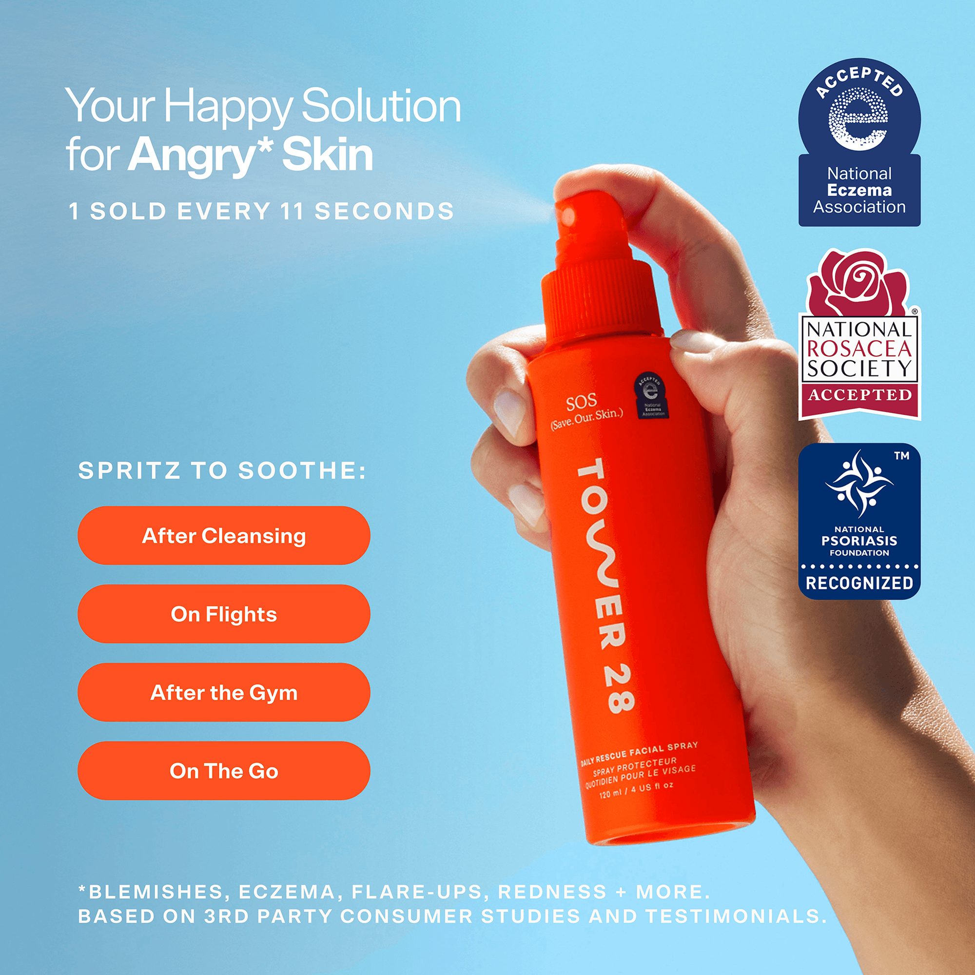 Tower 28 SOS Daily Rescue Facial Spray with Hypochlorous Acid 2 Oz - Thumbnail 2