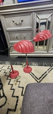 Pair of Vintage Metal Deco Clam Flex Table Lamps - Image 1