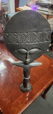 African Akuama Wooden Statue - Image 1