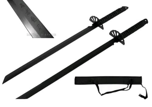 2 PC Large Full Tang 28" Ninja Twin Tanto Blade Sword Machete