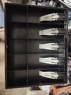 Ibm Point Of Sale Cash Till Drawer Tray Replacement 5 Bill Compartment Black