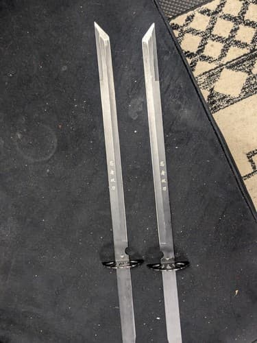 2 PC Large Full Tang 28" Ninja Twin Tanto Blade Sword Machete - Thumbnail 2