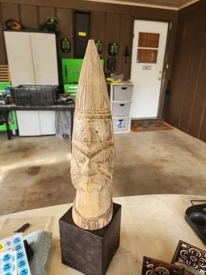 Hand Carved Ghanaian Wooden Sculpture