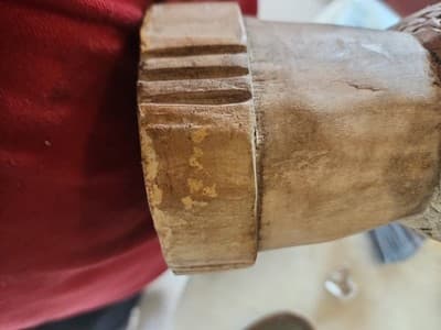 Hand Carved Ghanaian Wooden Sculpture - Thumbnail 2