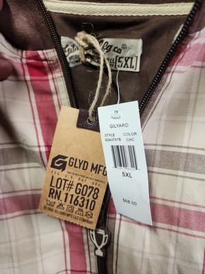 Gilyard MFG Plaid Zip-Up Jacket 5XL - Thumbnail 2
