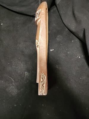 Vintage Hand Carved African Art Tribal Wooden Mask Made In Ghana - Thumbnail 5