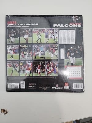 NFL ATLANTA FALCONS 2021 WALL CALANDER UNOPENED - Thumbnail 2
