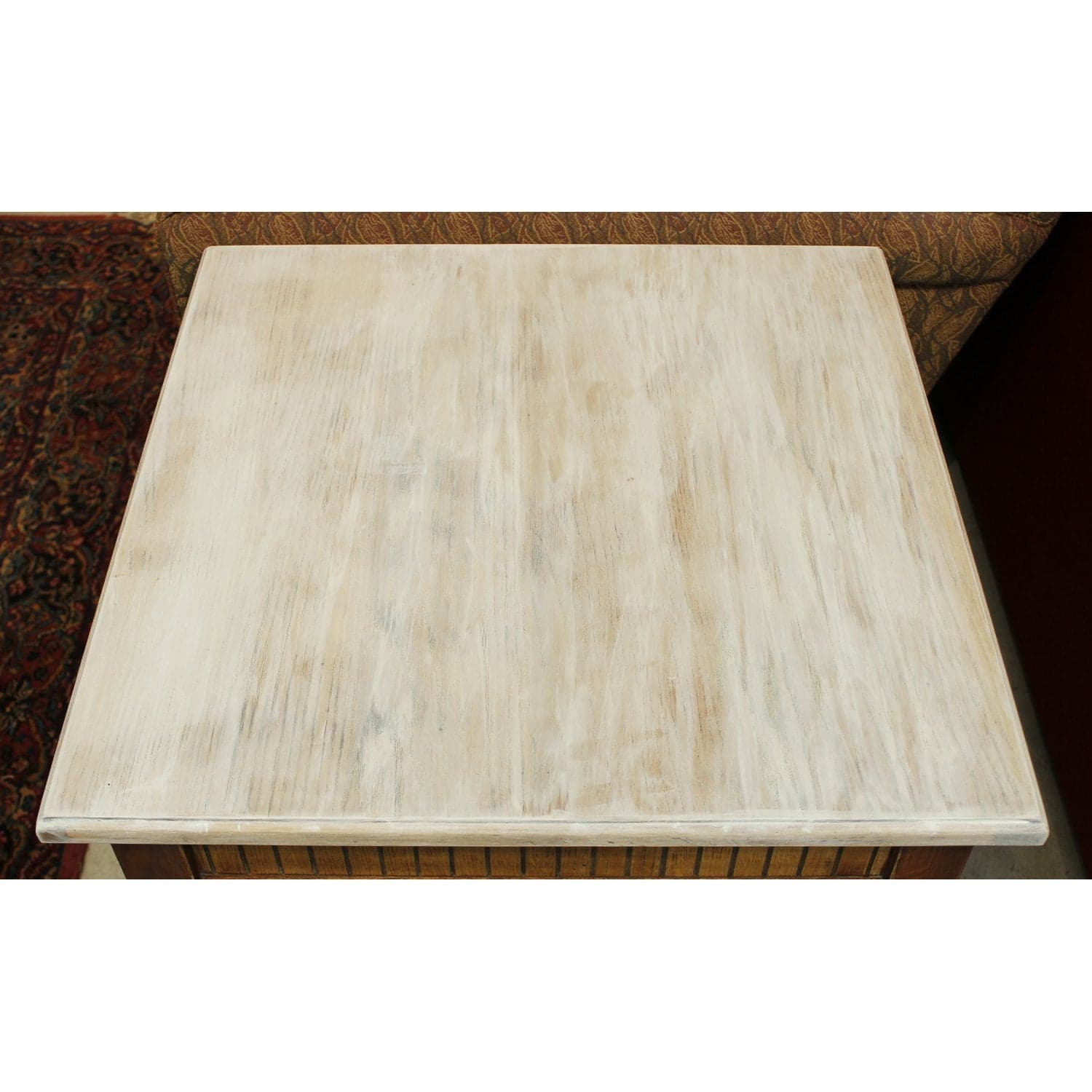Square End Table w/Whitewash Top - Two-Tone - Thumbnail 3