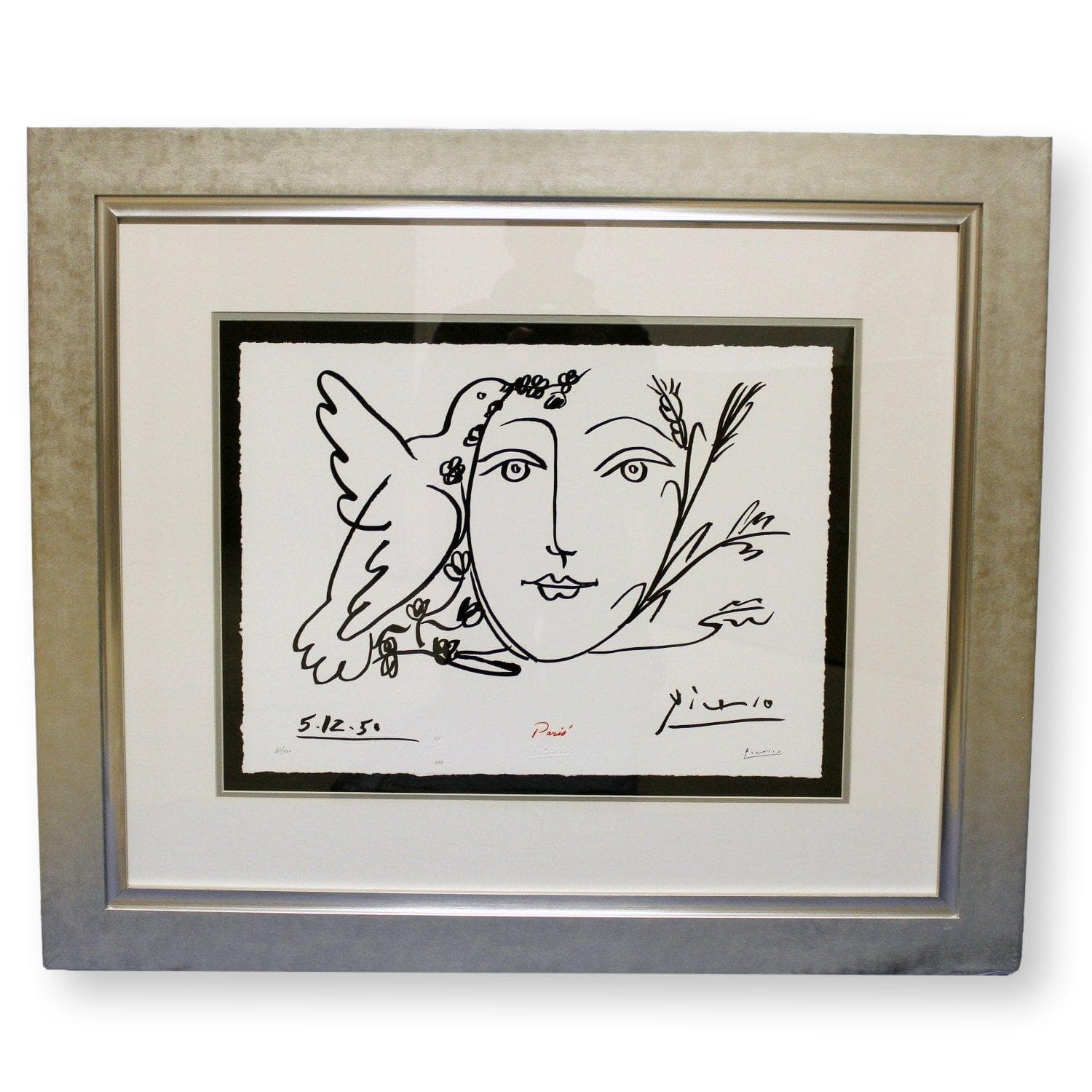 Gallery Framed Art Print 'Face of Peace' By Pablo Picasso - Image 1