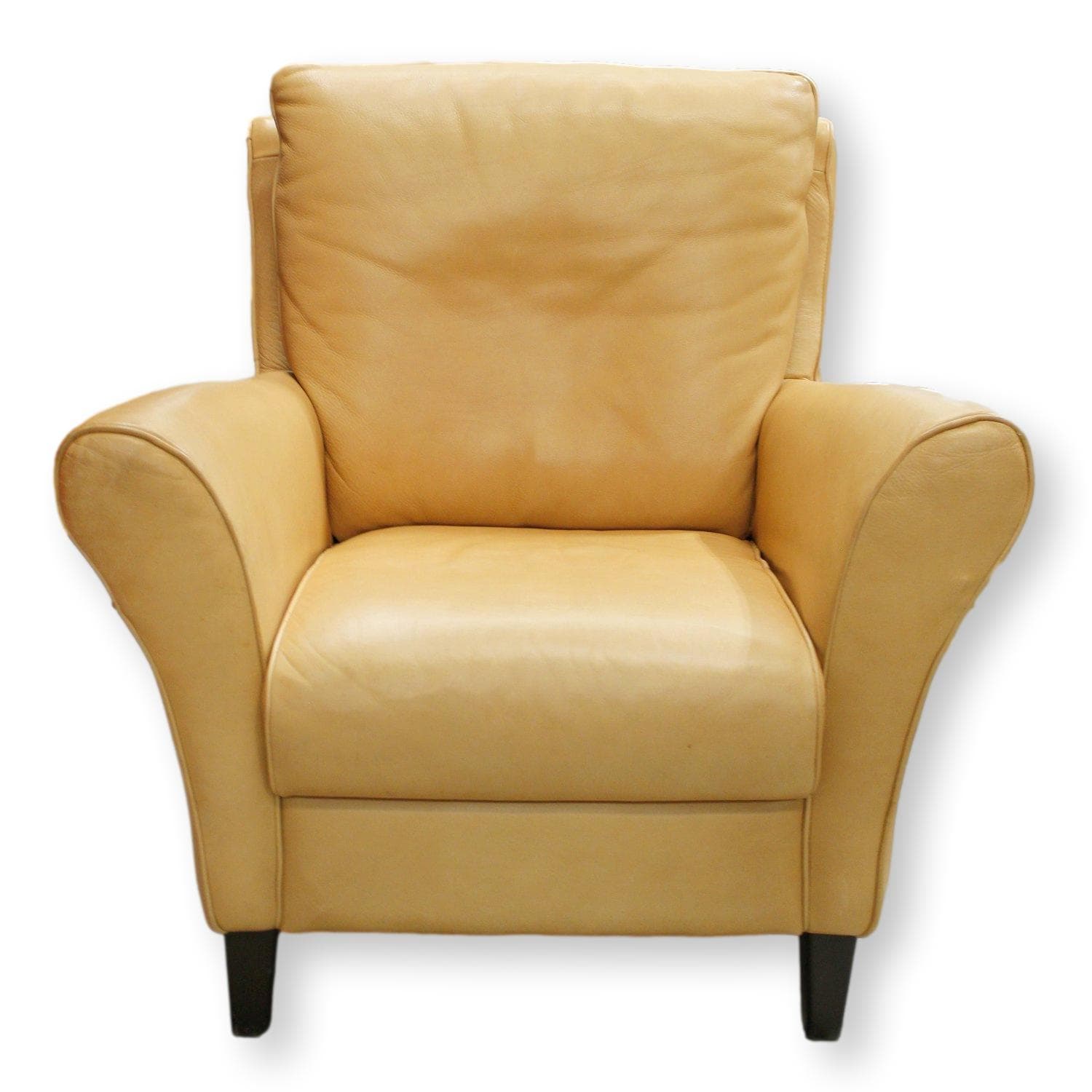 Leather Club Chair - Camel - Image 1