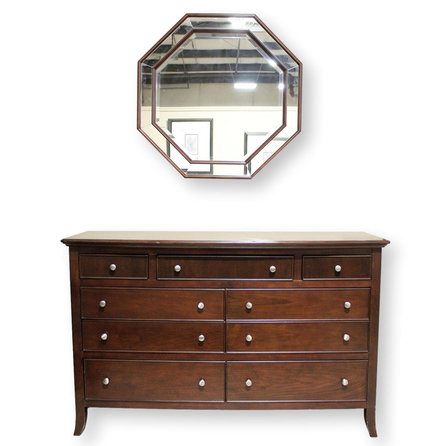 Stanley 9 Drawer Dresser w/Mirror - Espresso - Image 1
