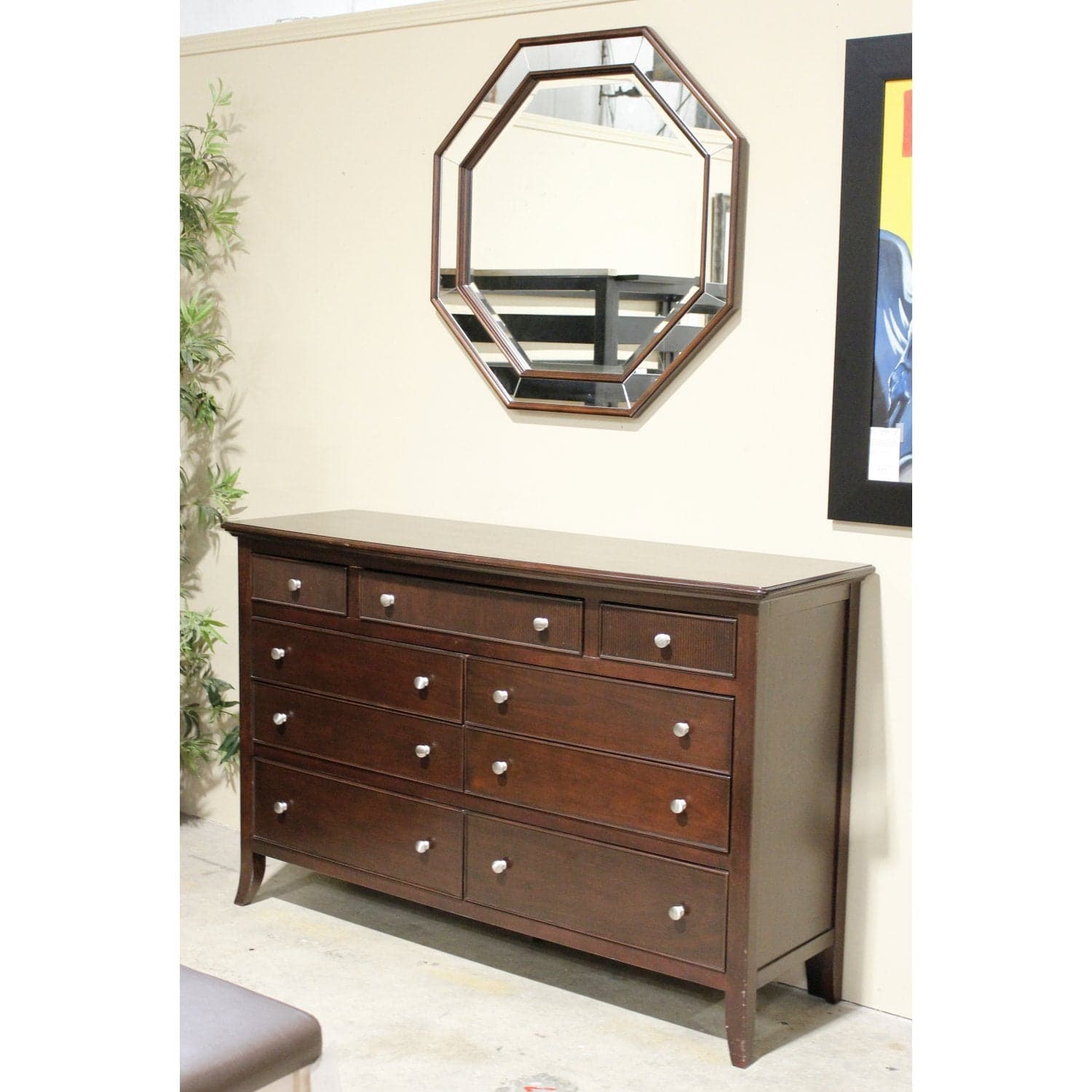 Stanley 9 Drawer Dresser w/Mirror - Espresso - Thumbnail 3