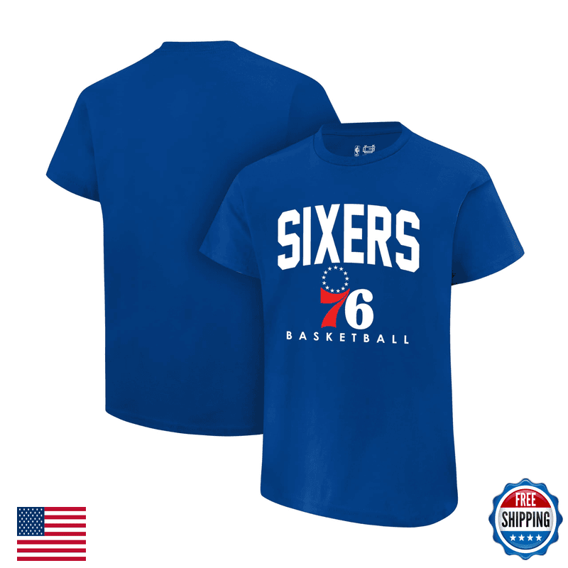 Ultra Game Boys Arched Plexi Short Sleeve T-Shirtphiladelphia 76Ersteam Color8 - Image 1