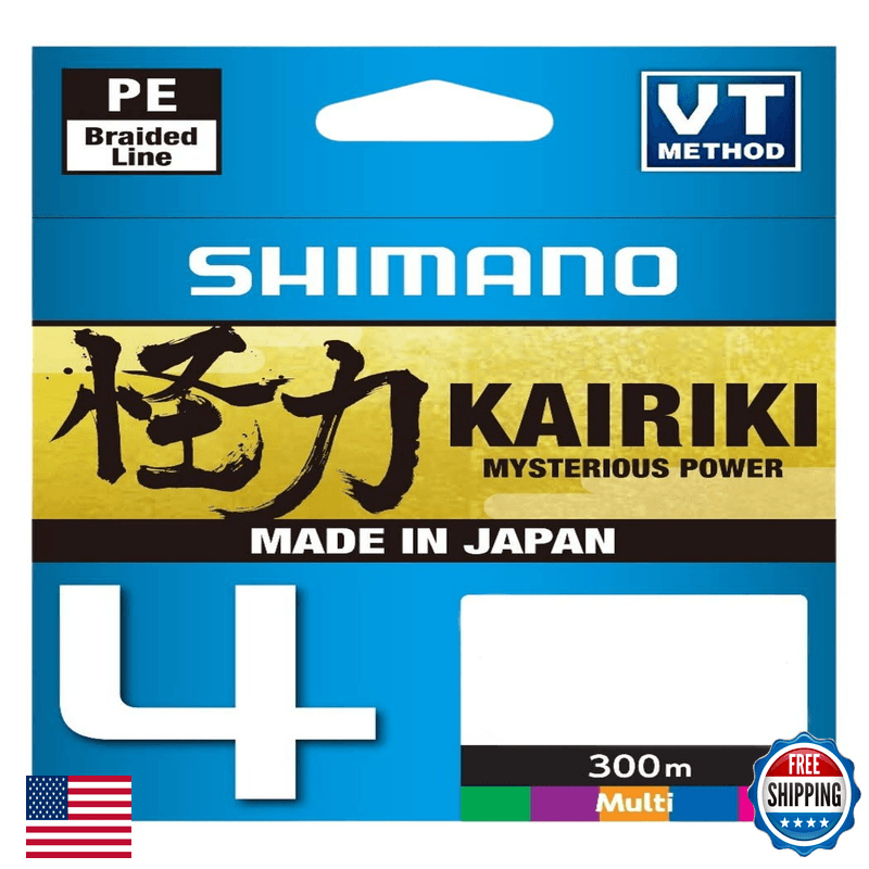 Shimano Kairiki 4-Strand Braid Ldm64Te1013030M Multi-Coloured 300 M Diameter - Image 1