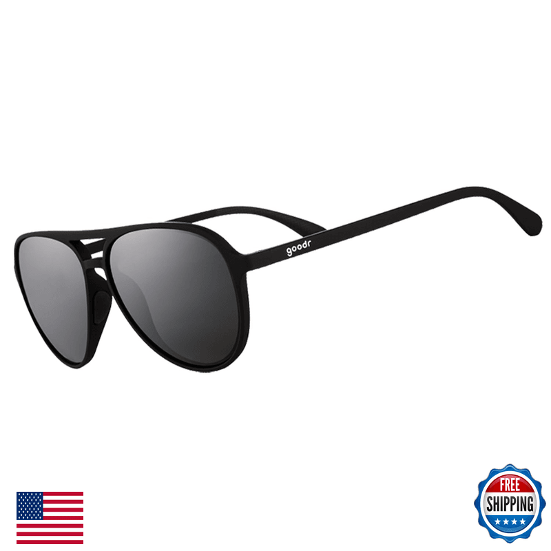 Goodr Operation Blackout Polarized Aviator Sunglasses For Men Women Large Sized - Image 1