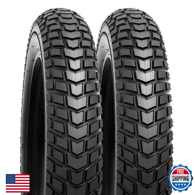 Yunscm 2-Pcs 20 Heavy Duty E-Bike Tires 20X4.0/98-406 Compatible Mountain Bike - Image 1
