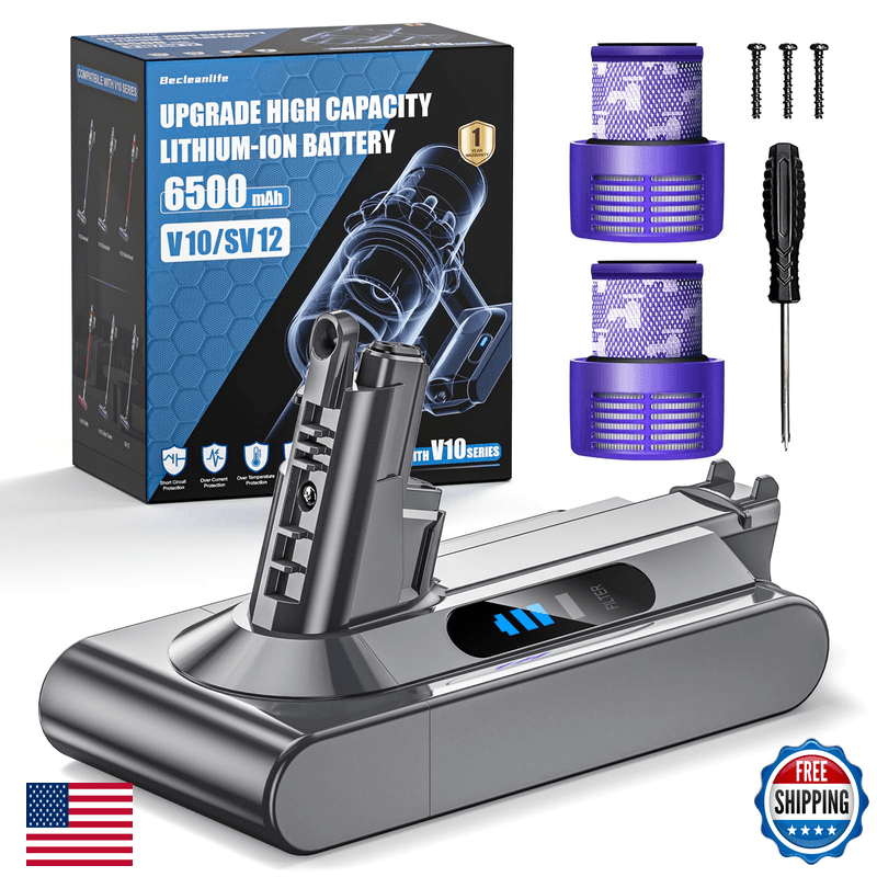 Becleanlife 6500Mah V10 Battery Replacement Compatible Dyson V10 Animal V10 - Image 1