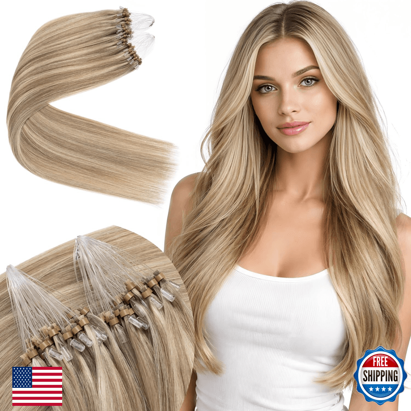 Kpvxxve Micro Link Tip Hair Extensions Real Human Hair 22Inch 50G 50S Cold - Image 1