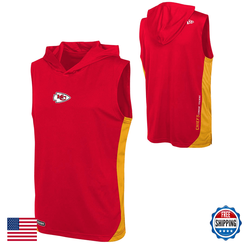 New Era Era Nfl Mens Champions Flair Hooded Muscle T-Shirt Kansas City Chiefs - Image 1