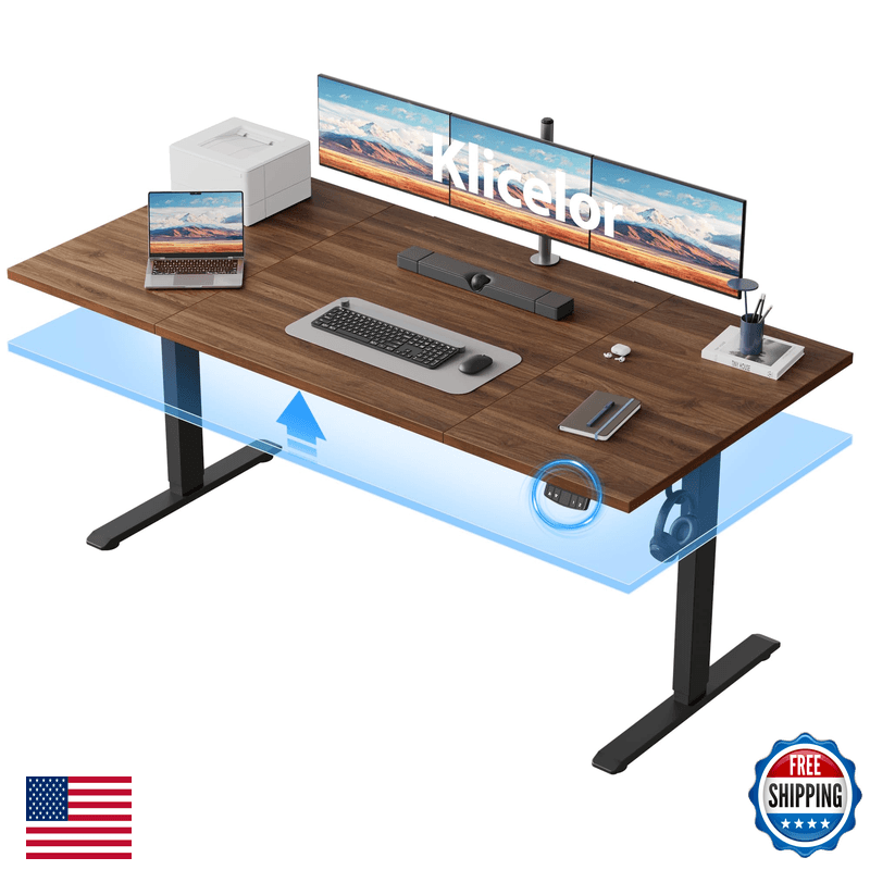 Klicelor 63 Inch Large Electric Standing Desk Height Adjustable Office Desk Sit - Image 1