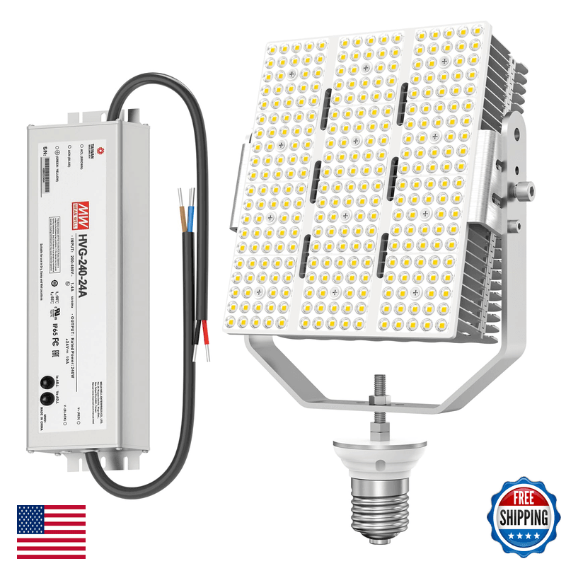 Yellore 480V Led Shoebox Light 240W Led Parking Lot Light 5000K Retrofit Kit - Image 1